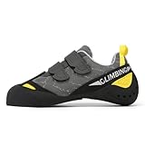 Herren Jugend Wandkletterschuhe, Rutschfester Leichter Bouldersport Sneaker Atmungsaktive Kletterschuhe Für Erwachsene,Grau,39 EU