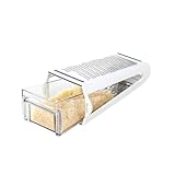 KOMUNJ käsereibe mit behälter - Professionelle Käsereibe mit Behälter Boxreibe Handreibe für die Küche Edelstahl-Reibe Doppelseitiger Abnehmbarer Behälter für Käse Schokolade Gemüse Ingwer