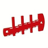 Alanmoship Höhenmessgerät aus Aluminiumlegierung, 12 x 4 cm, rote Skalenplatte, für Tischsägeblatt, Fräsmaschine, Schlitztiefe, Holzbearbeitung, Messbereich 3–26 mm