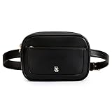 ECOSUSI Gürteltasche Mode Gürteltasche PU Leder Gürteltasche Damen Leder Gürteltasche Damen Mode Elegant Gürteltasche Schulter Messenger Brusttasche Verstellbarer Riemen Mode Gürteltasche Für Schwarz