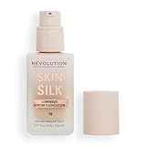 Makeup Revolution, Skin Silk Serum Foundation, Light to Medium Coverage, Contains Hyaluronic Acid, F6, 23ml
