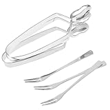 JECOMPRIS 3Sätze Schneckenzangen Set Teilig Praktische für Schnecken und Meeresfrüchte Hochwertiges Küchentool für Zuhause und Gastronomie Robust Rutschfest
