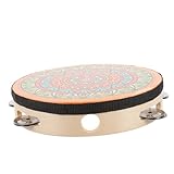 ARTSEWPLY Handtrommel Tambourine Einreihig Handheld Percussion Instrument Für Musikunterricht Bühne Party Trommel Anfänger Geeignet