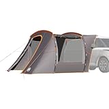 Festivalzelt Camping Zelt Biwakzelt Touristenzelt Autozelt Grau und Orange Wasserdicht für Outdoor Camping, Wandern, wasserdicht