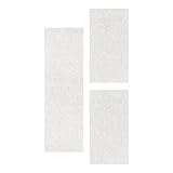 Carpetsale24 Bettumrandung Schlafzimmer 3 teilig Moderne Kurzflor Teppich Creme Bettvorleger Schlafzimmer Bettset: 2 St. 60x100 cm | 1 St. 80x150 cm - Schlingen Teppich Läufer Set