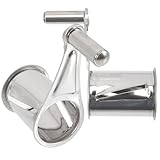 Housoutil 2 Stück Käsereibe aus Rostfreiem Edelstahl mit Kurbel Manuelle Rotierende Käseschneider Sichere Küchenkäsereibe für Gleichmäßiges Reiben und Einfache Reinigung