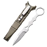Eylkeup EDC Messer mit Kydex Scheide, Outdoor Messer, Stiefelmesser Gürtelmesser, Premium Survival Messer, Gürtelmesser für Outdoor Camping Angeln Wandern(Silber)