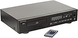 Monacor CD-156 Stereo CD-Player mit USB 2.0-Schnittstelle, MP3-Player für Hi-Fi und ELA-Einsätze, in Schwarz