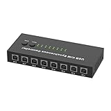 SAROAD USB K/M Synchroncontroller 8-Port KVM Switch Mehrere Computer teilen 1 Satz Maus und Tastatur