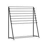 8-stöckiges Stoffrollen-Lagerregal, handelsübliches Stahlregal, robuster mobiler Wagen, für Stoffspulen für Autofensterfolien, Tragkraft 150 kg (Gold, 120 x 40 x 80 cm) (Schwarz 120 x 40 x 80 cm)