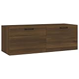 HETFTJN Abstellschrank Medizinschrank Spind Schrank Buffetschrank - Wandschrank Braun Eichen-Optik 100x36,5x35 cm Holzwerkstoff für Wohnzimmer Keller Garage Balkon