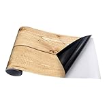 DEARMAMY Nordic Holzoptik PVC Bodenbelag Selbstklebend Wasserdichtes DIY Wand Bodensticker Ablösbar für Schlafzimmer Bad Küche Glatte Oberflächen Einfache Anbringung und Reinigung