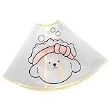 Haarumhang für Hunde, Friseurumhang zum Haarschneiden, wasserdicht, klare Sichtbarkeit, Friseursalon-Zubehör, mattiertes Finish, Salon-Umhang für Welpen, Kätzchen, Styling, gelb, M