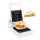 JFBLSD Sandwichmaschine und elektrische Paninipresse, elektrischer Gesundheitsgrill mit antihaftbeschichteten Platten, Cool-Touch-Griff, einstellbare Doppelplattenheizung