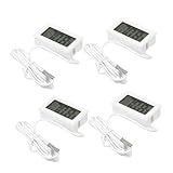 SEWOART 4 Stück Thermometer Temperaturmesser Professionelles digitales Temperaturmessgerät Werkzeug zur Temperaturüberwachung Versorgung mit Aquarien Fischtankmesser Plastik Weiß