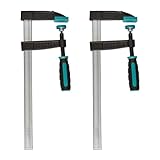 wolfcraft Schraubzwingen Set 2tlg. I 8647000 I Für vielfältige Spannanwendungen – ideal für DIY-Projekte I Ausladung 80 mm I Spannweite 300 mm