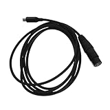 DOITOOL Typ-C zum XLR-Audiokabel Wohnung Aux Audio- männlich Mikrofonkabel für aufgerollt Typ-C-auf-XLR-Kabel Mikrofon-Verbindungskabel langes Verbindungskabel Nylon Black