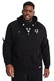 C&A Herren Hoody Sweatjacke Rundhalsausschnitt Colour-Blocking schwarz 5XL