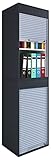 VCM Büroschrank | Aktenschrank mit Rollladen | Maße ca. H. 186 x B. 50 x T. 40 cm – Aktos XL