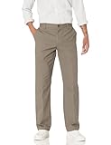 Amazon Essentials Herren Knitterfreie Flatfront-Chinohose in klassischer Passform (erhältlich in Übergröße), Taupe, 38W / 32L