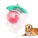 Sghtil Erdbeer-Spielzeug für Hunde | Entspannendes Hundespiel mit Geräusch | Squeaky Anti-Stress-Spielzeug für Welpen und Haustiere für drinnen und draußen