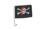 Autofahne Autoflagge Pirat mit Kopftuch - 30 x 40 cm
