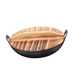 YOSADIER Mini Wok Aus Eisen Mit Doppelohr Mini Hausschmuck Mini Szenenmodell Puppenhaus Küchenzubehör Kochpuppenzubehör Mini Puppenhausdekor Miniatur Küchenutensilien Aus