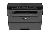 Brother DCP-L2510D Kompaktes 3-in-1 S/W-Multifunktionsgerät (30 Seiten/Min., Drucken, Scannen, Kopieren, A4, echte 1.200x1.200 dpi, Duplexdruck, 250 Blatt Papierkassette, USB 2.0), dunkelgrau/schwarz