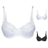 Cotonella BH mit Bügel für Damen, Weiß/Schwarz, 100C