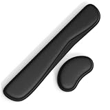 Gomin Handballenauflage für Tastatur und Maus - Ergonomisches Handgelenkstützen-Set rutschfest - Memory-Schaum Handgelenkauflage - Tastaturpad Ergonomisch und bequem für Büro und Home Office