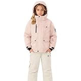 Kinder Schneeanzug Mit Kaputze + Skihose 2tlg Bekleidungsset KäLteschutz Warm Skianzug Winddicht Schneejacke Wasserdichte Regendicht schneejacke Bequemes Weichem Pufferjacke Dicke Outdoorjacke