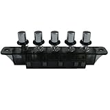 Schalter für Dunstabzugshaube, PC Kupfer, Set mit 5 Drucktastenschaltern, Dunstabzugshaubenschalter, Ersatzschalter für Dunstabzugshauben, heiße und kalte Ventilatoren, Haartrockner, Platten für