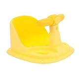 HAMPPLIES Badesitz Badewanne Ergonomisch Komfortabel Rutschfest Babybad Sitz Duschstuhl Gelb für Junge Mädchen Vielseitig Langlebig Spielerisch