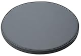 Runde Memory Foam StuhlKissen Ledersitzkissen,1/2er Set Langsamer Rückprallweichstuhlpolster/Stuhlkissen Für Büroküche Dining Bar (Color : Dark Gray, Size : 35cm(Set of 1))