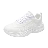 Leichte Damen Sportschuhe Hallenturnschuhe Damen Sportschuhe für Und Winter,Laufschuhe für,Bequeme Freizeitschuhe Plantarfasziitis Schuhe Outdoor Schuhe (White,39)