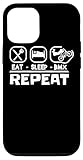 BMX Rad Fahrer BMX Bike Fahrrad Eat sleep race BMX Hülle für iPhone 12/12 Pro