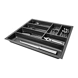 SO-BOX 2 Besteckkasten Breite 40,9 cm, Tiefe 46,2 cm mit anthraziter Kanvas-Struktur für Schubladen bis Juli 2012 von NOBILIA mit einer Breite von 50 cm