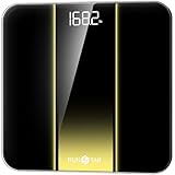 RunStar Digitale Personenwaage mit hoher Präzision, gut lesbarem LED-Display, genaue Waage mit 6 mm gehärtetem Glas, 400 lb
