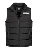 GOGLAND Tjörn Unisex Steppweste mit Stehkragen und Reißverschluss, Seitentaschen und Innentasche, Unisex für Damen und Herren (as3, alpha, l, regular, regular, schwarz)