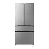 Hisense RF540N4SBI2 French Door Kühl-Gefrierkombination/ NoFrostPlus/ Inverter-Kompressor/ ConvertActive/ CrispZone/ 181,7 cm/ Kühlteil 302 l/ Gefrierteil 178 l/ 40 dB/ 310 kWh/ Jahr/ Inox-Look