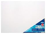 Stylex 28669 - Malkarton, 40 x 60 cm, Karton 3 mm stark, mit 100 Prozent Baumwollgewebe bespannt, weiß grundiert, für Öl-, Acryl- und Temperafarben, Gouache - Malerei und Serviettentechnik