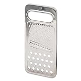 GRANA HOME Flache Edelstahl-Reibe 24 x 10cm – Vielseitige, robuste Küchenreibe für Gemüse, Obst, Käse & mehr - Edelstahl Reibe mit Behälter - Feine Reibe für präzises Reiben