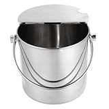 CRAFTHROU 1stk Eiskübel Aus Edelstahl Abfluss Stand Tabletts Goldener Eiskübel Eiswürfelbereiter Eiswürfelschale Behälter Geführter Eiskübel Faltbar Becher Trichter Flasche Wagen Bier Silver