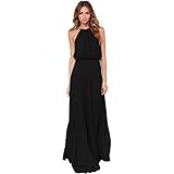 KOEMCY Damen Kleider Cocktailkleider Elegant Blusekleid Sexy Kleid Knielang Abendkleid Ärmelloses (Schwarz, S)