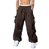 Generisch Herren Cargohose Baumwolle Lang Cargo Hose Regular Fit Freizeithose Casual Einfarbig Sporthose mit Taschen Outdoorhose Elastische Taille Sweatpants Frühling Wanderhose Trekkinghose sexy