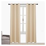Verdunkelungsvorhänge für Schlafzimmer, Wärmeisolierte, Lichtblockierende Ösenfenstervorhänge für Wohnzimmer, Küche, Vorhänge 1PCS,107 * 233 cm (B*H)