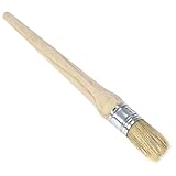 FONDOTIN Professioneller Runder Wachspinsel mit Naturborsten Ergonomischem Griff für Präzises Wachsen Großer Holzpinsel für Möbelrestaurierung Kreidefarbe Home Decor Vielseitig für Holz und