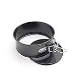 HOLIDYOYO Runde Carbonstahl Backform mit Antihaftbeschichtung Abnehmbarer Boden und Stabilem Verschluss Hitzebeständig Leicht zu Reinigen für DIY Kuchenbacken Zuhause Professionellen