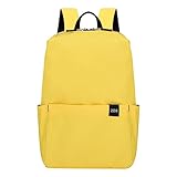 Rucksäcke Damen Groß Einkaufen Studentenrucksack, modisches Muster, einfache einfarbige, leichte, bequeme Schultergurt, Outdoor-Reisen, Rucksack mit großer Rucksäcke Für Mädchen (Yellow, One Size)