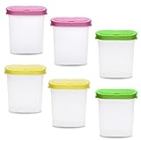 RTSHUK 6 Stück Gewürzboxen Aufbewahrung, Vorratsdosen Set 250ml 3 Farben Transparent Gewürzbox Chüttdosen Gewürzgläser mit Deckel für Gewürze Salz Zucker Verwendet